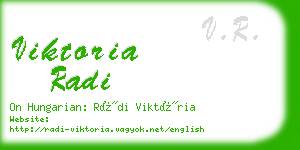 viktoria radi business card